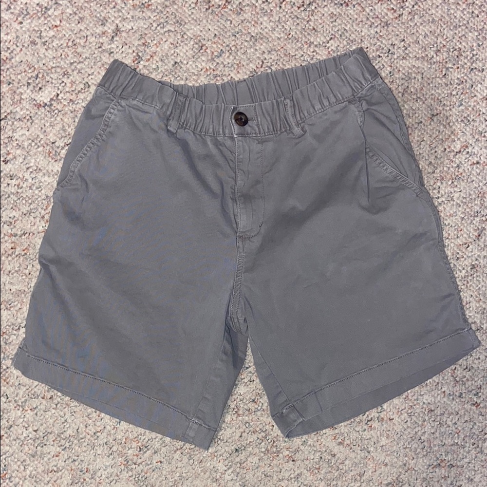 Gray Flat Front Shorts with Classic Style